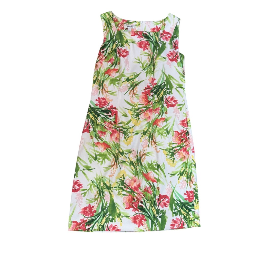 Dressbarn Womens Floral‎ Sheath Dress Size 10 Sleeveless
